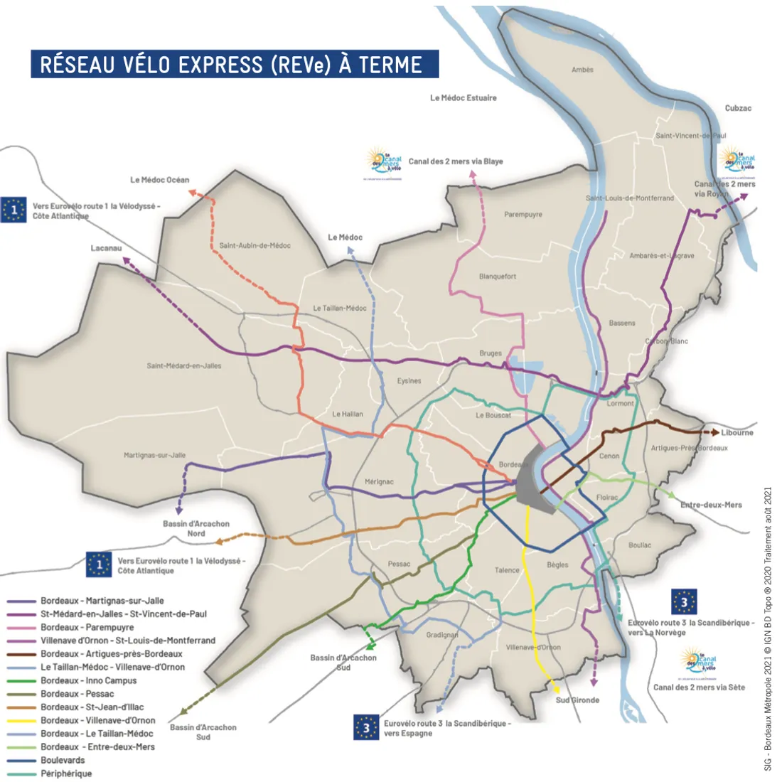 carte vélo bordeaux métropole 